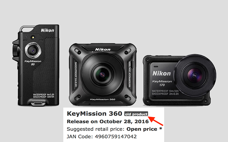 尼康 KeyMission 系列相机或将停产？！