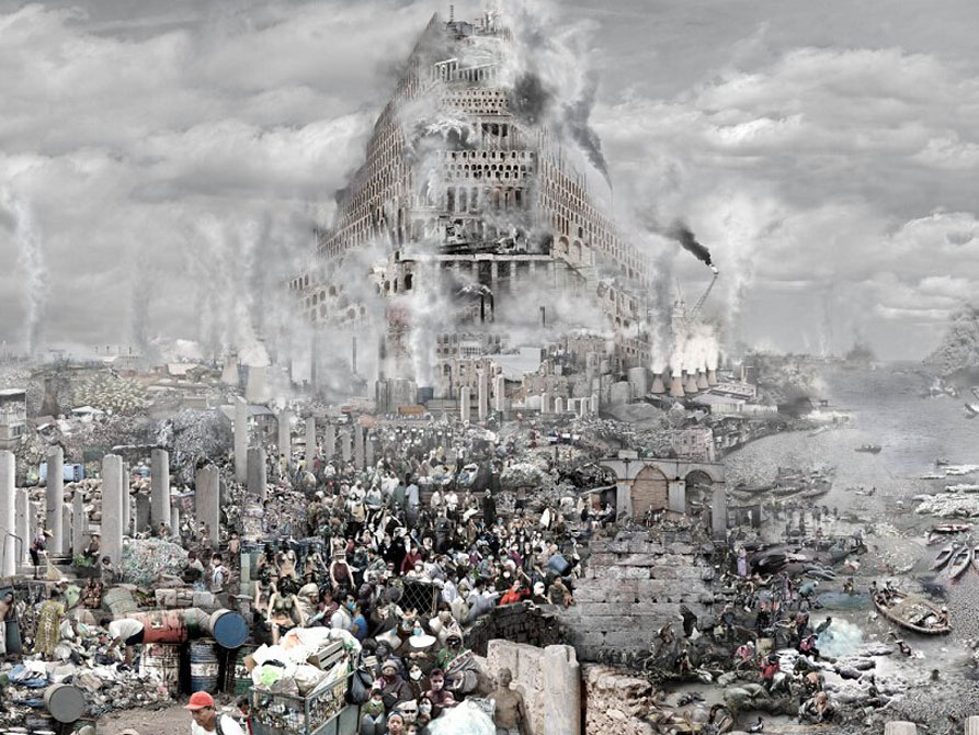 杜震君个展“通天网帝国”：巴别塔下的全球化