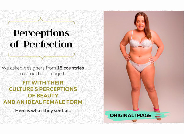 同一幅女性全身照， 18个国家PS“完美身形”