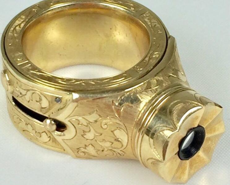 极为罕见的 14k 纯金打造的“戒指”间谍相机现身eBay 网站！